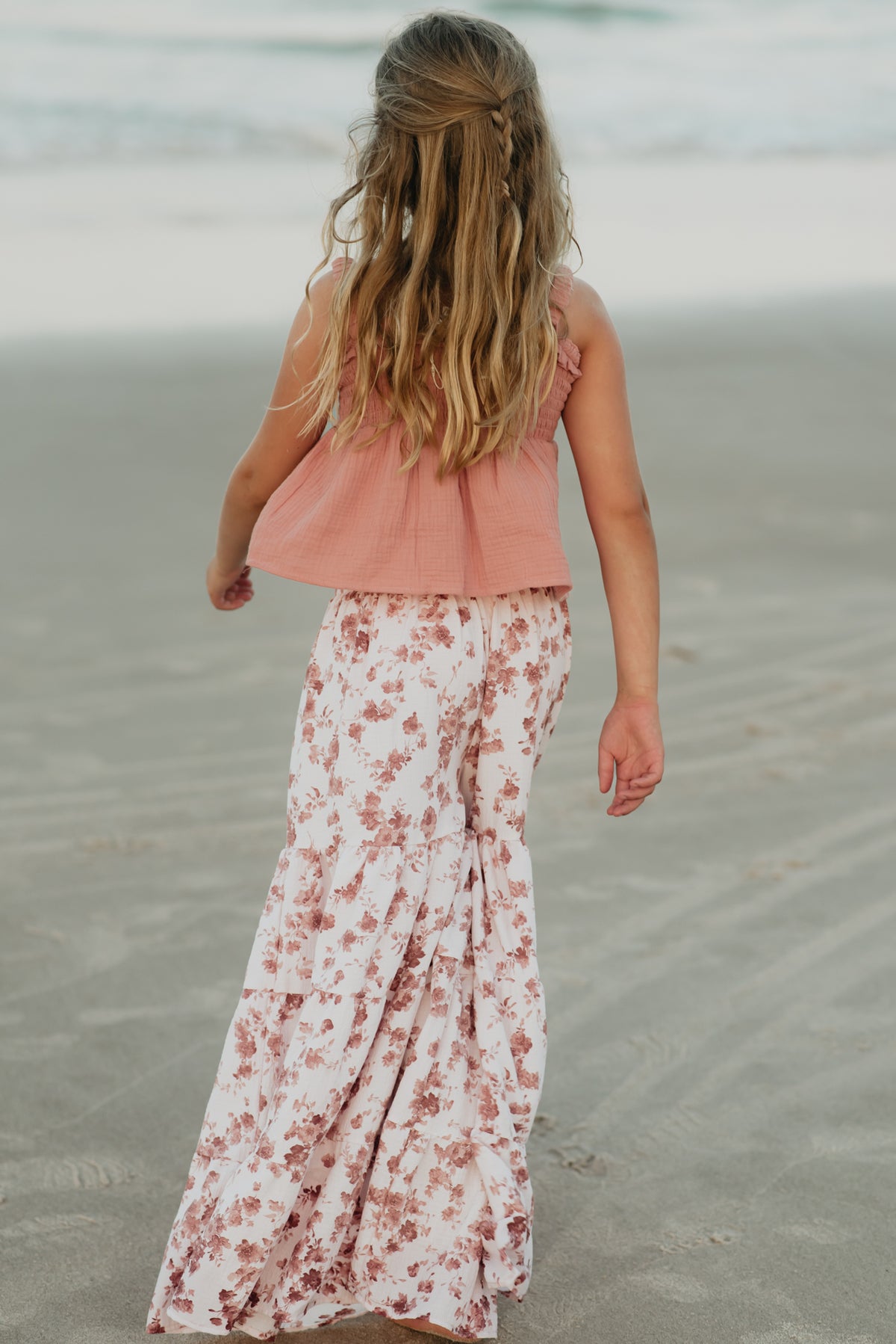 SS Girl's Top Eden Top (deep coral muslin) FINAL SALE