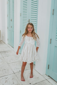 SS Girl's Top Hadley Cardigan (light ivory)