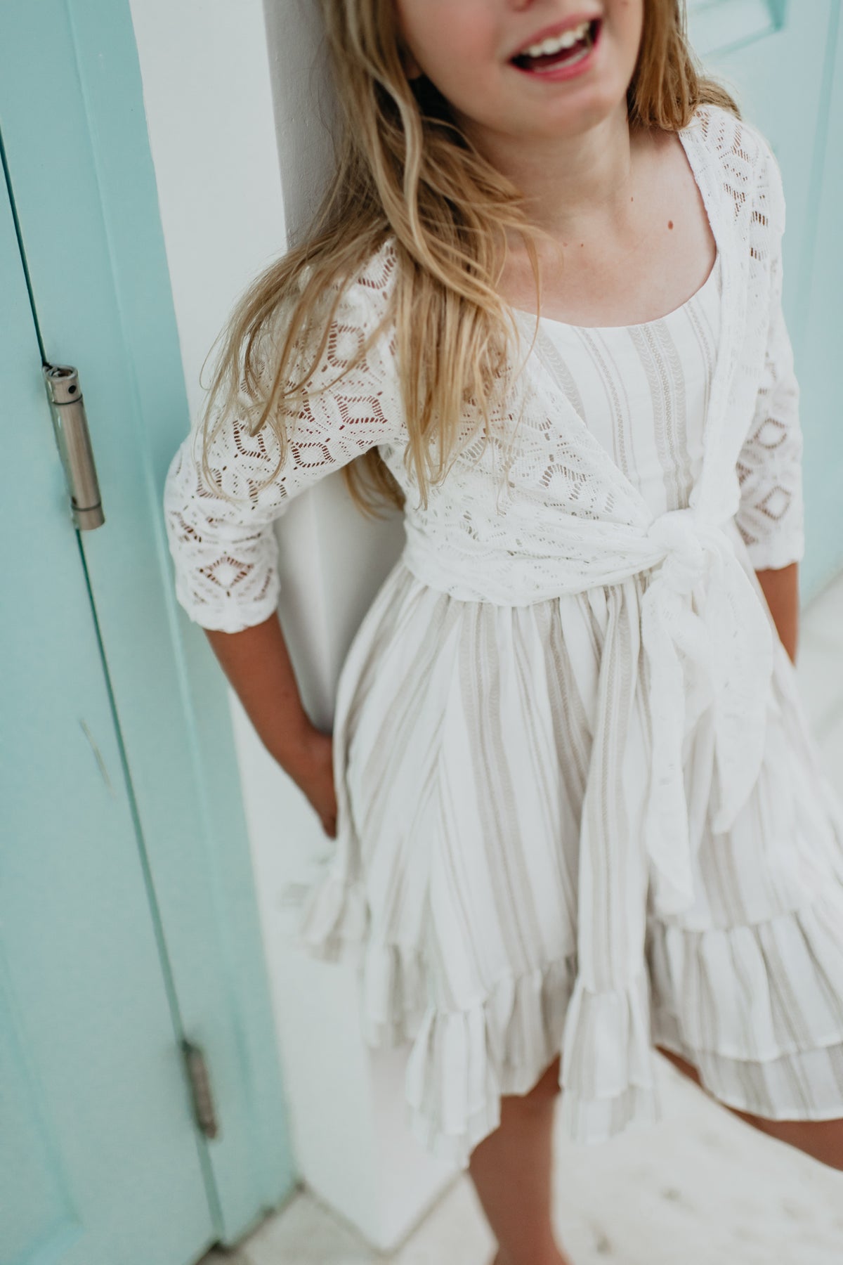 SS Girl's Top Hadley Cardigan (light ivory)
