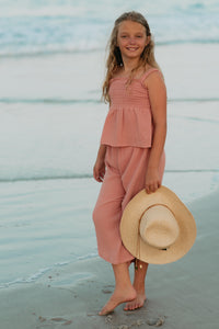 SS Girl's Top Eden Top (deep coral muslin) FINAL SALE