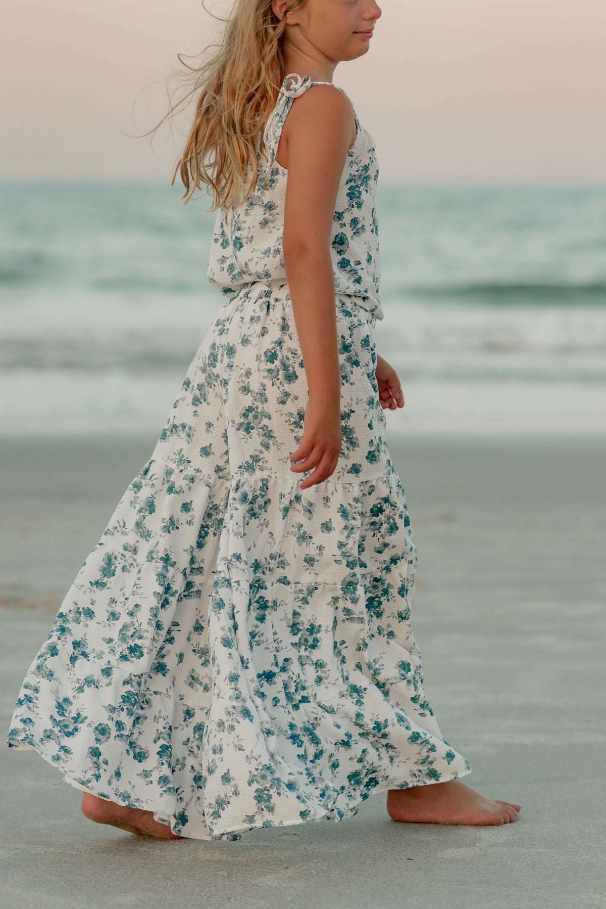 SS Girl's Top Kiera Top (sapphire floral) FINAL SALE