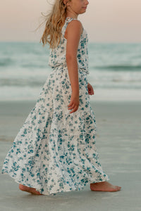 SS Girl's Top Kiera Top (sapphire floral) FINAL SALE