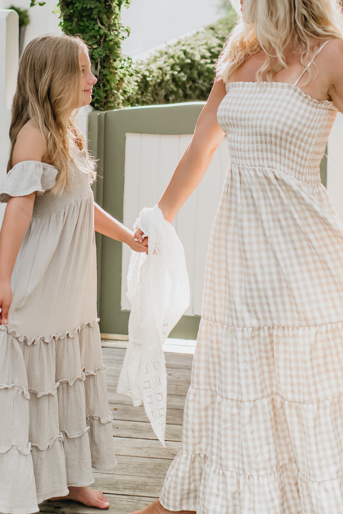 SS Women's Dress Women's Stella Maxi (tan gingham)