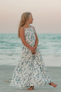 SS Girl's Top Kiera Top (sapphire floral) FINAL SALE