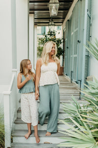 SS Girl's Bottoms Eden Capris (soft floral muslin) FINAL SALE