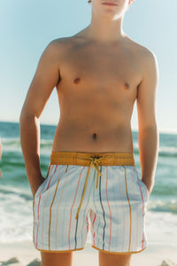 LB Men's Swim Men's Surf Shorts (color stripes)