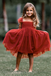 SS Girl's Dress Juliet Dress (venetian red tulle)