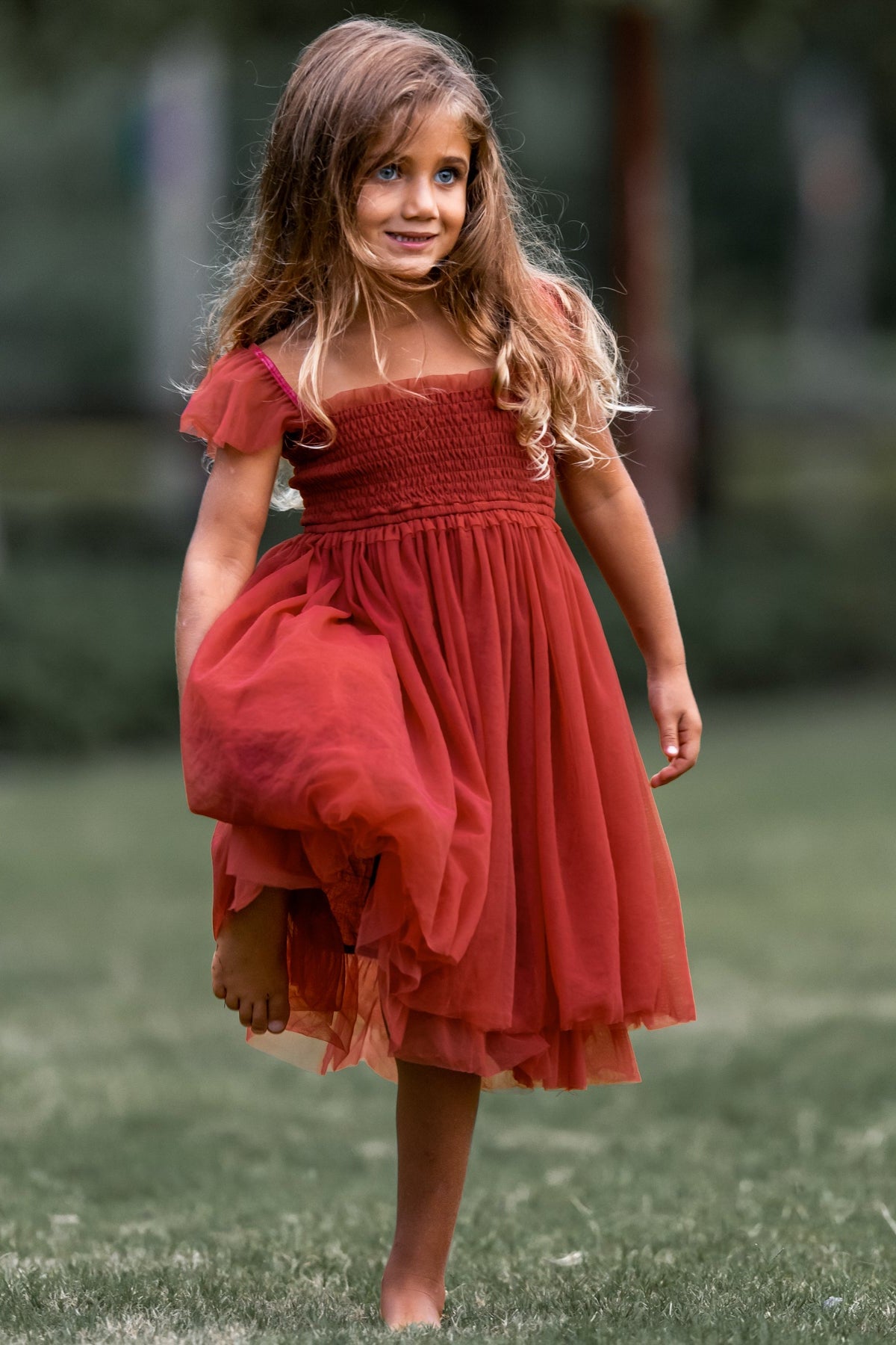 SS Girl's Dress Juliet Dress (venetian red tulle)