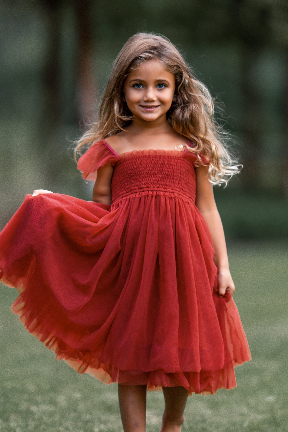SS Girl's Dress Juliet Dress (venetian red tulle)
