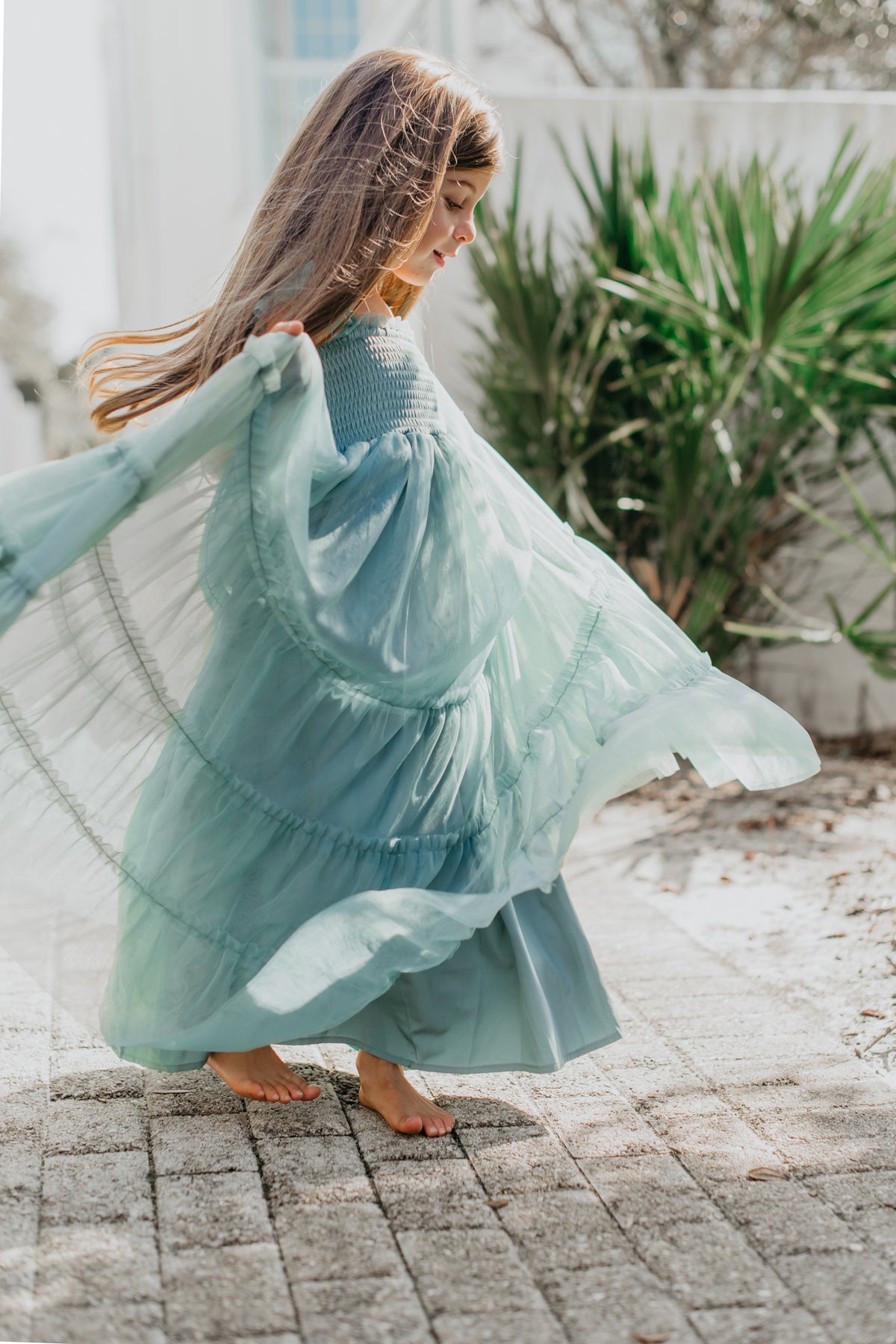 SS Girl's Dress Marabella Dress (soft teal tulle)
