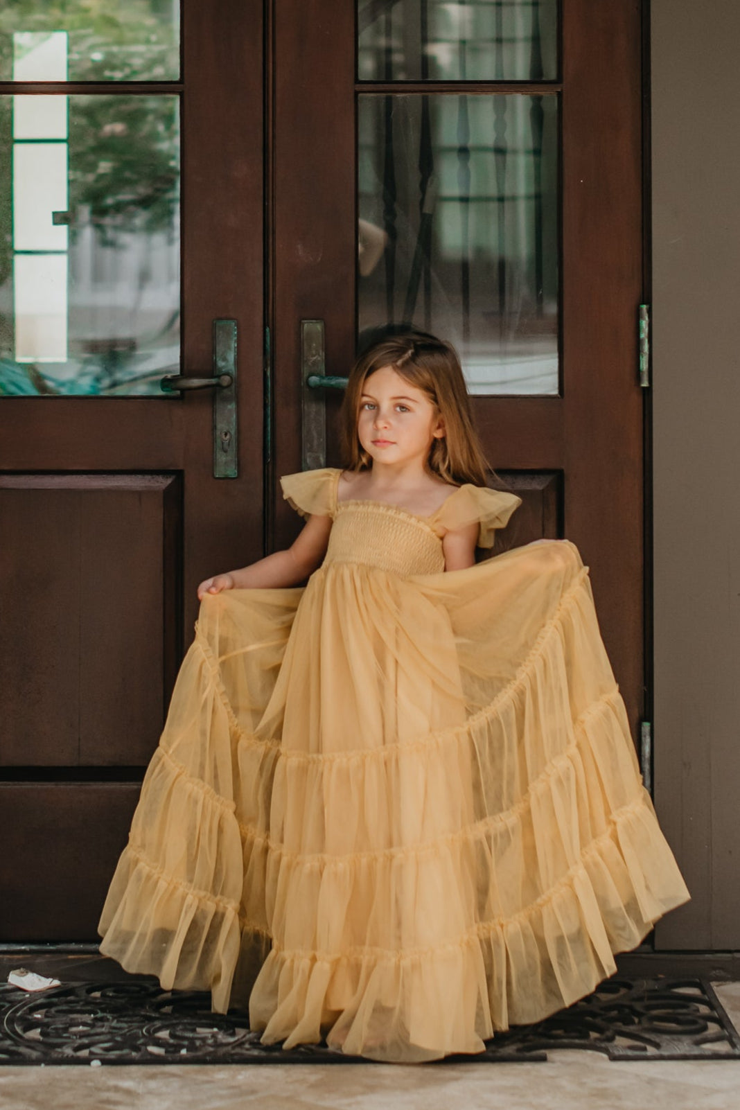 SS Girl's Dress Marabella Dress (saffron tulle)