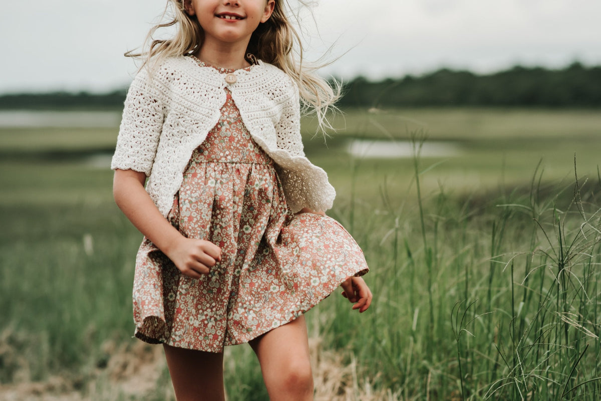 INDIE BLUE Girl's Top Emma Cardigan (ivory) FINAL SALE