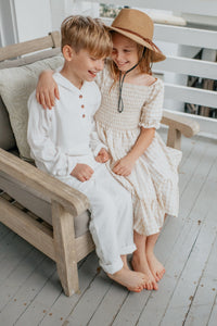 SS Boy's Top Knox Hoodie (white muslin)