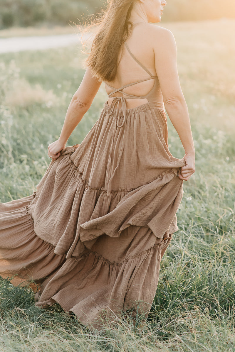 SS Women's Dress Women's Wendy Dress (mocha muslin)