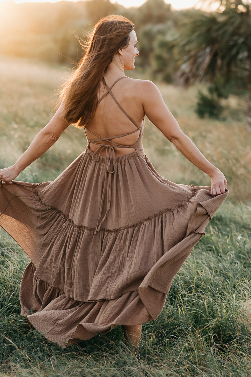 SS Women's Dress Women's Wendy Dress (mocha muslin)