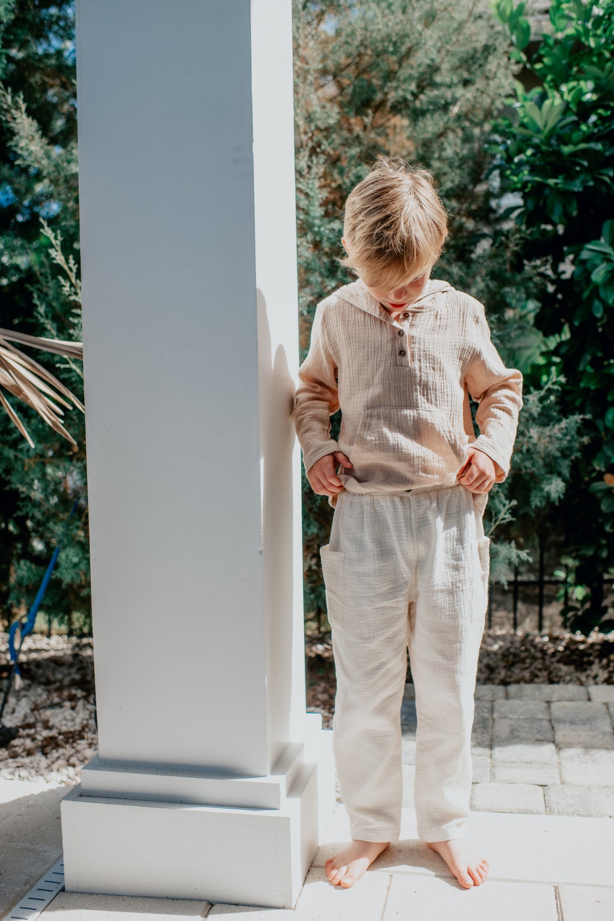 SS Boy's Bottoms Finn Pants (light ivory muslin)