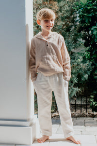 SS Boy's Bottoms Finn Pants (light ivory muslin)