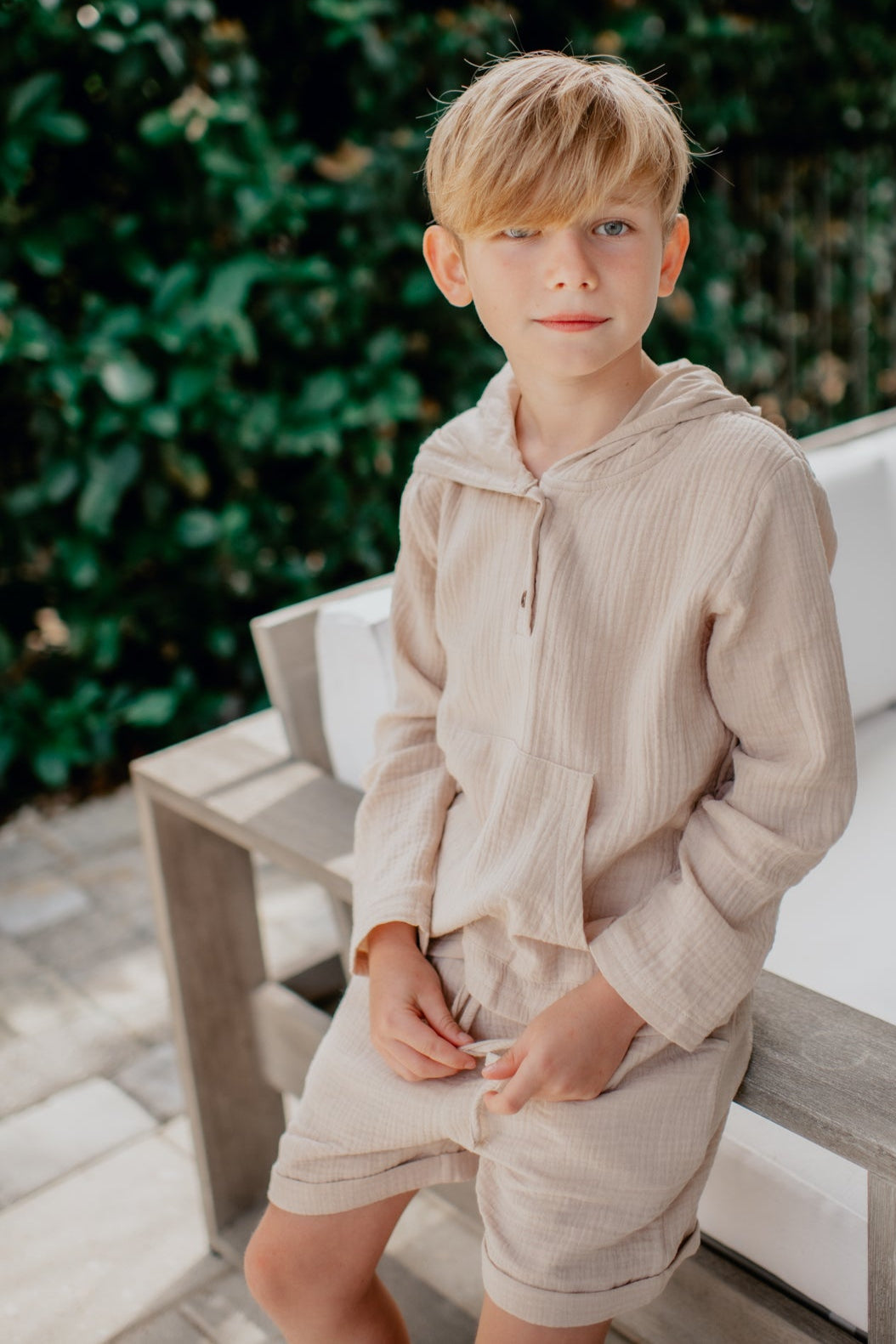 SS Boy's Bottoms Knox Shorts (latte muslin)