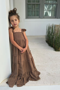 SS Girl's Dress Marabella Dress (mocha muslin)
