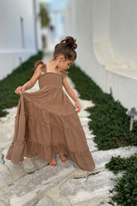 SS Girl's Dress Marabella Dress (mocha muslin)