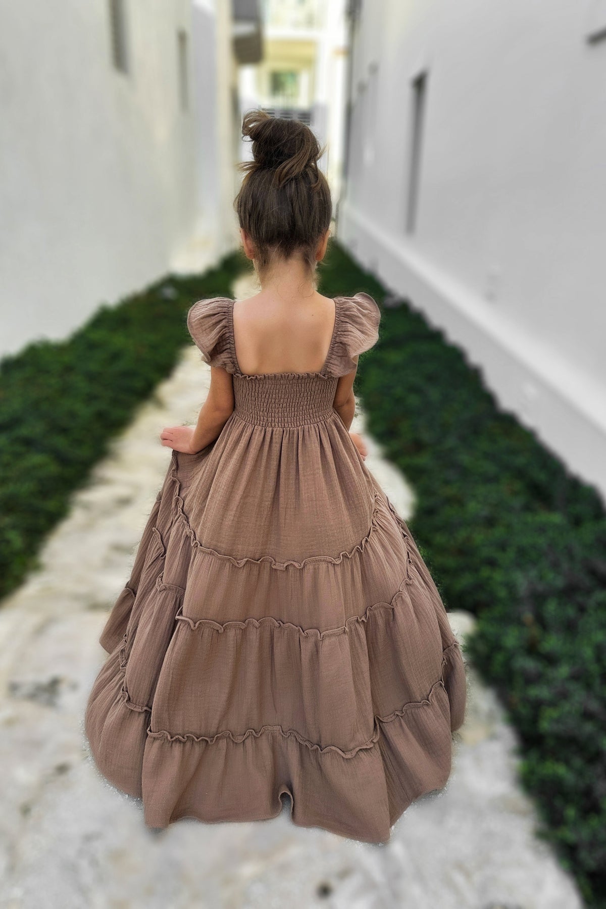 SS Girl's Dress Marabella Dress (mocha muslin)