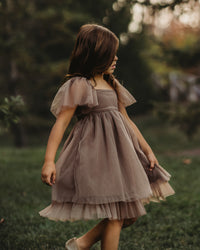 SS Girl's Dress Fawn Dress (mocha tulle)