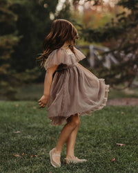 SS Girl's Dress Fawn Dress (mocha tulle)