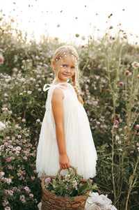 SS Girl's Dress Isa Dress (antique ivory tulle)