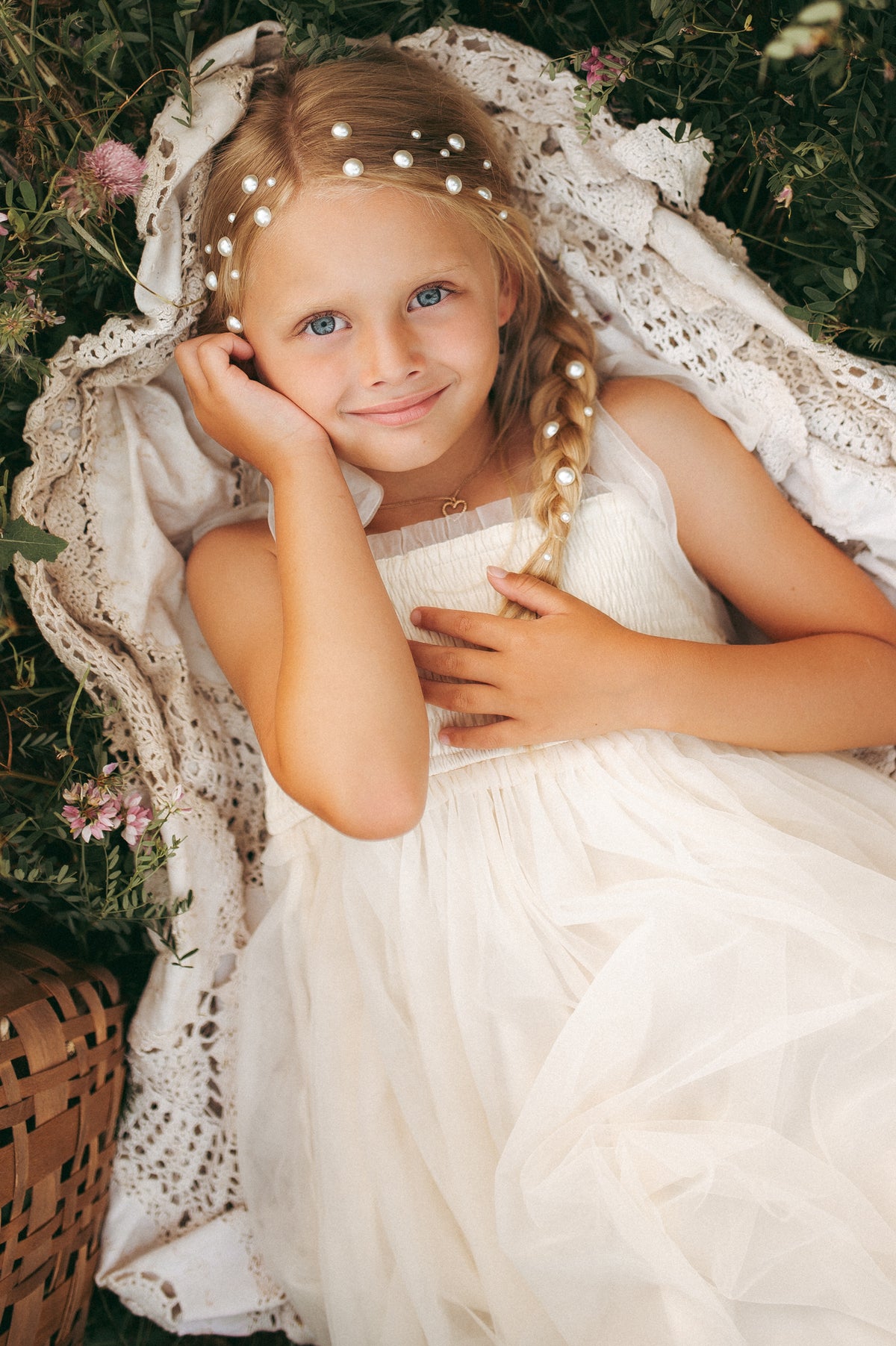SS Girl's Dress Isa Dress (antique ivory tulle)