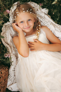 SS Girl's Dress Isa Dress (antique ivory tulle)