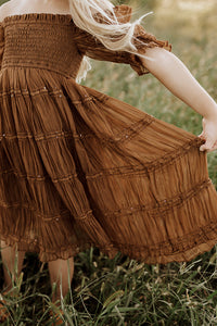 SS Girl's Dress Karina Dress (mocha chiffon)