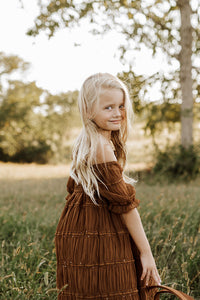 SS Girl's Dress Karina Dress (mocha chiffon)
