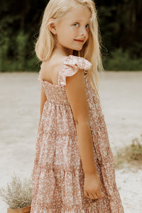 SS Girl's Dress Marabella Dress (dusty pink floral)
