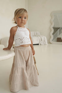 SS Girl's Bottoms Bella Maxi Pants (latte muslin)