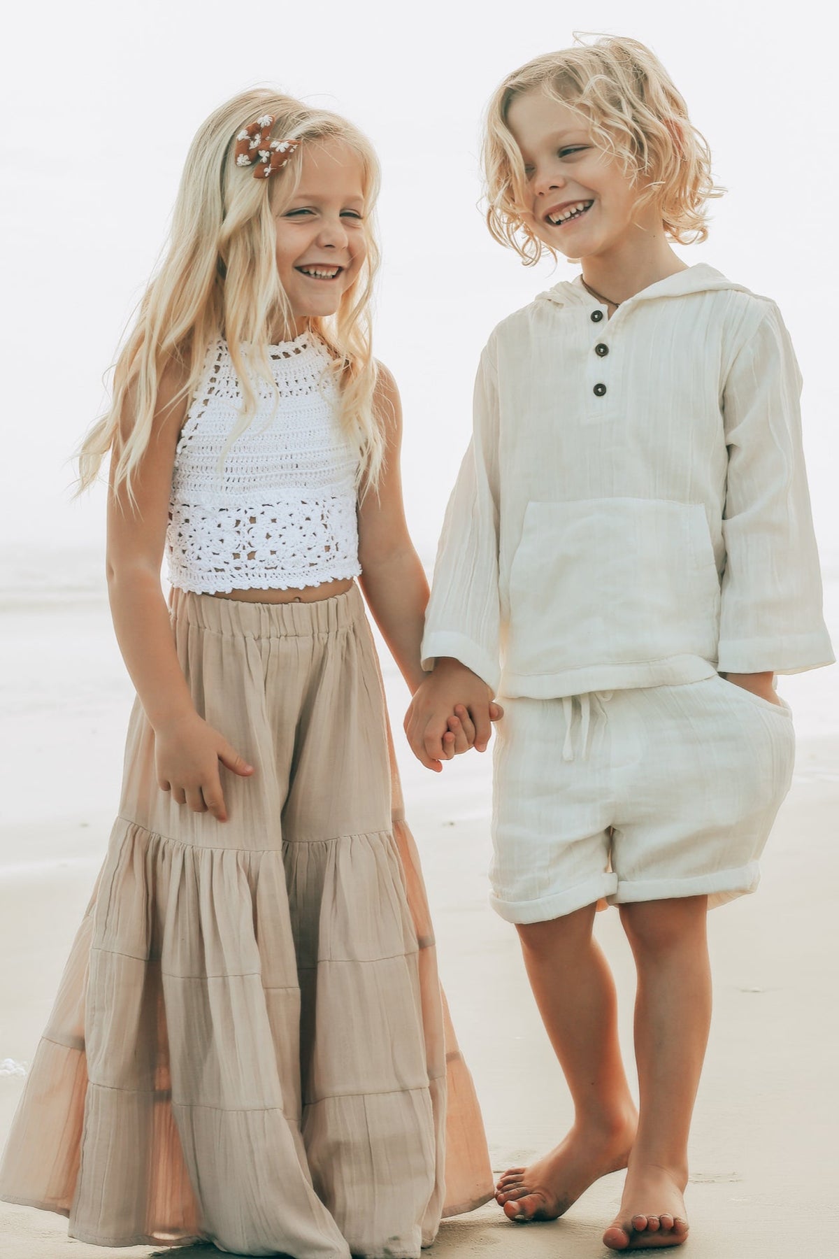 SS Girl's Bottoms Bella Maxi Pants (latte muslin)