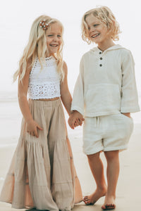 SS Girl's Bottoms Bella Maxi Pants (latte muslin)