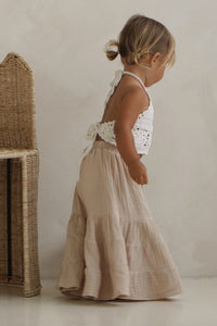 SS Girl's Bottoms Bella Maxi Pants (latte muslin)