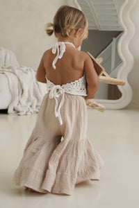 SS Girl's Bottoms Bella Maxi Pants (latte muslin)