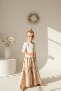 SS Girl's Bottoms Bella Maxi Pants (latte muslin)