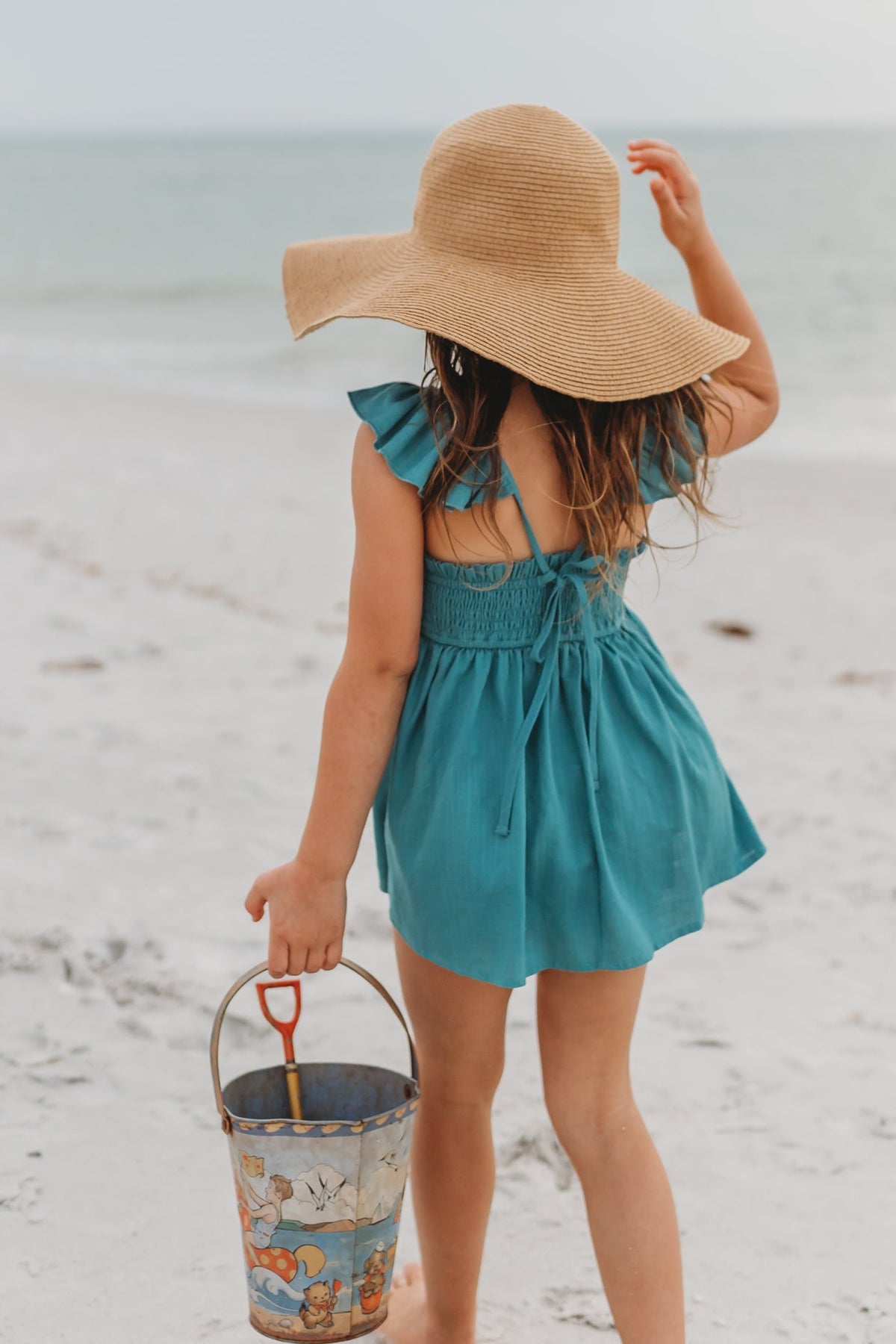SS Girl's Sets Cora Tunic Set (emerald soft linen)