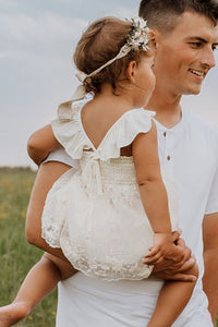 SS Girl's Sets Cora Tunic Set (ivory lace)