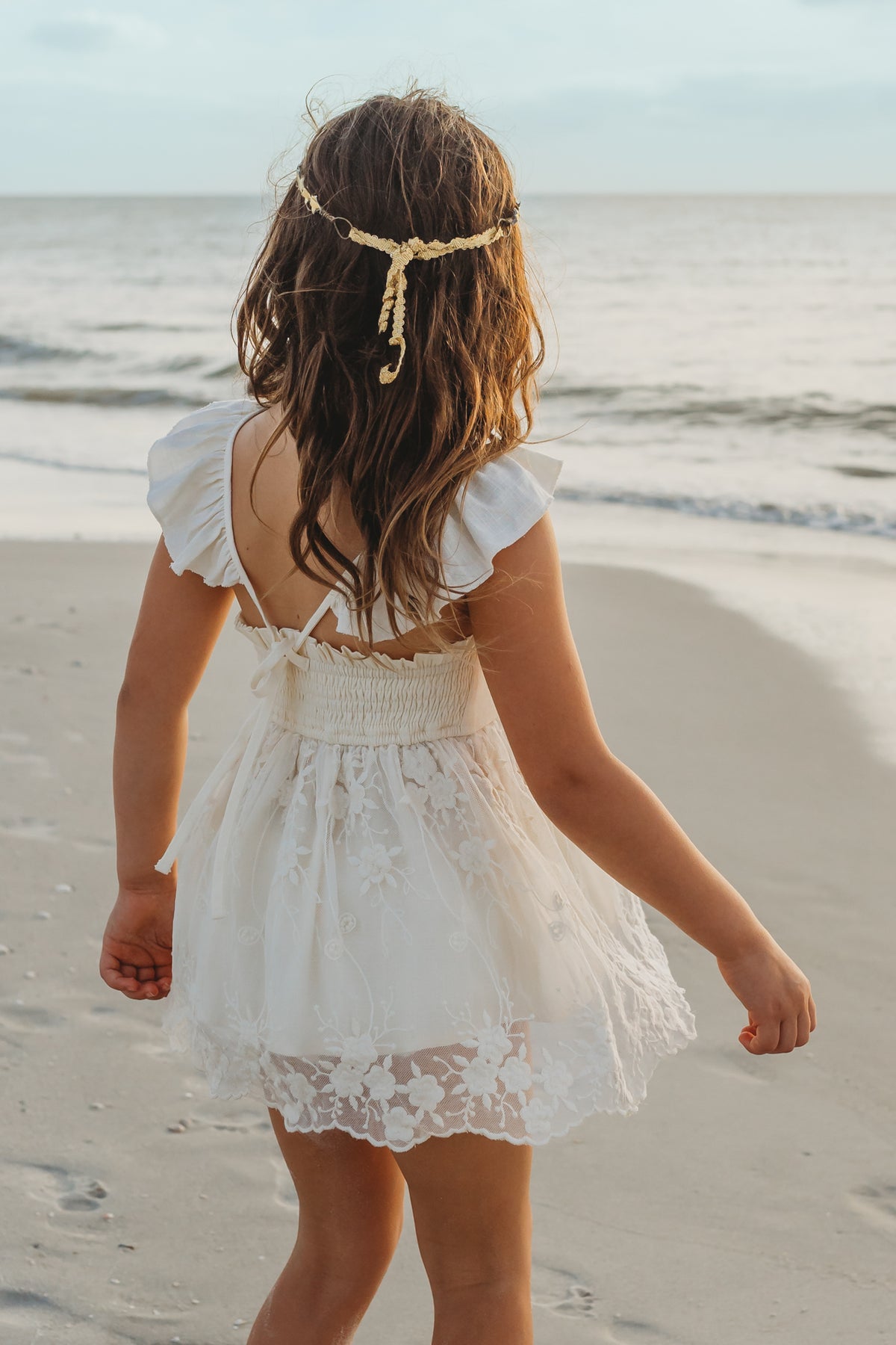SS Girl's Sets Cora Tunic Set (ivory lace)