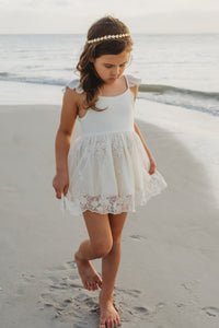 SS Girl's Sets Cora Tunic Set (ivory lace)