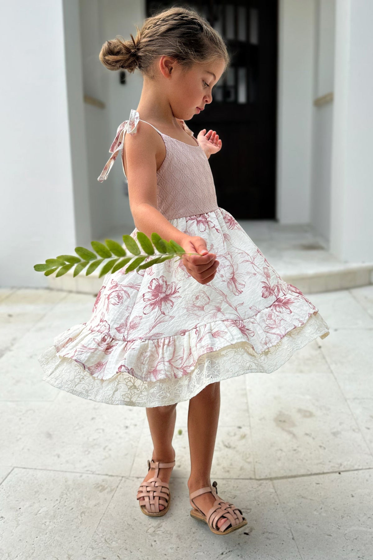 SS Girl's Dress Everleigh Dress (floret pink)