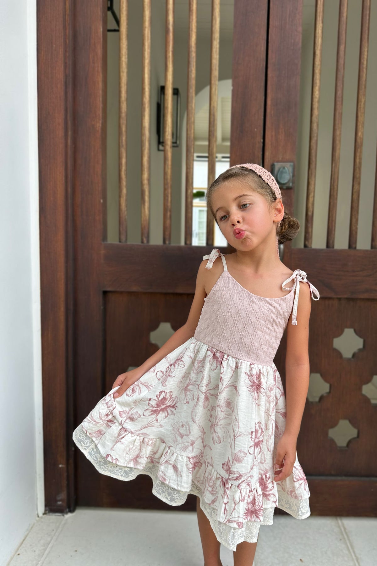 SS Girl's Dress Everleigh Dress (floret pink)