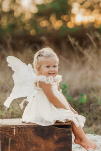 SS Girl's Dress Fawn Dress (antique ivory tulle)