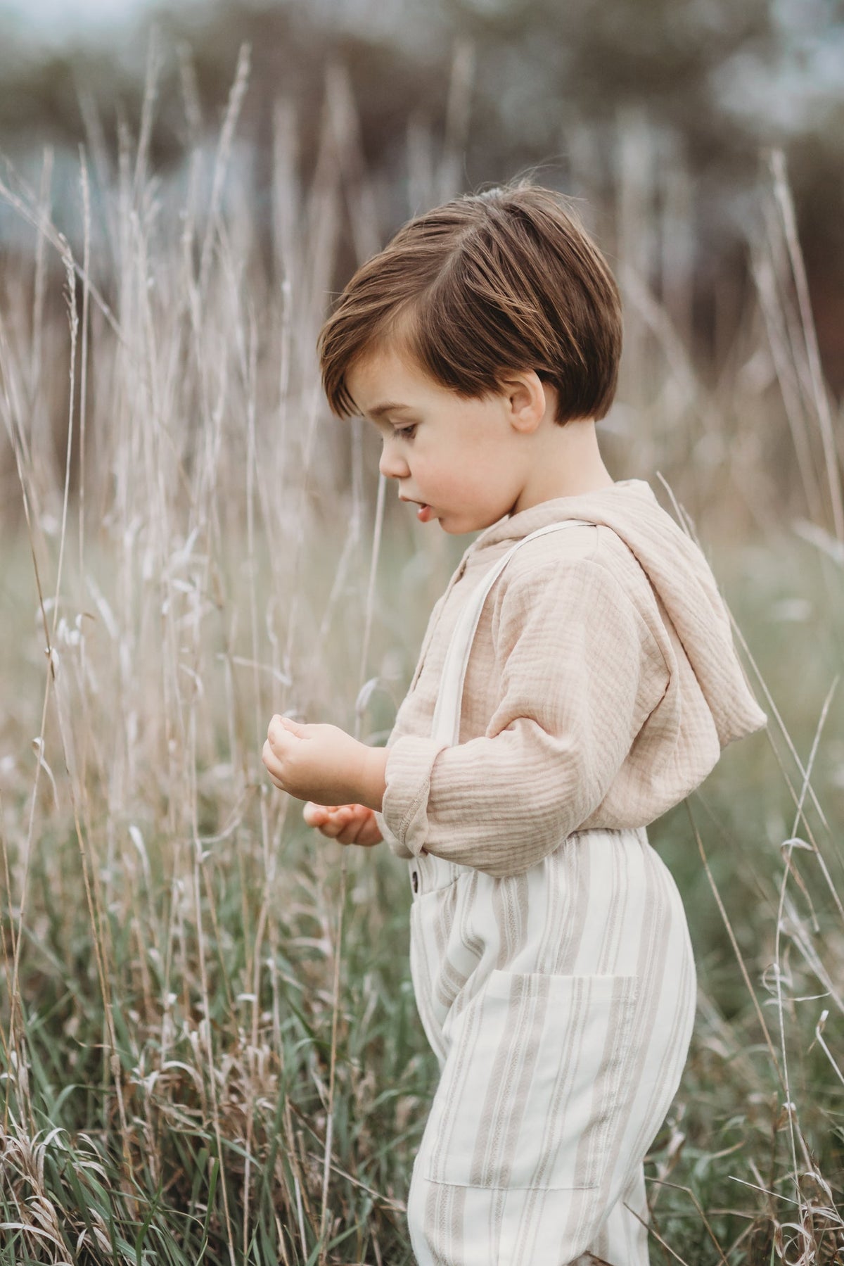 SS Boy's Bottoms Finn Pants (desert stripe linen)
