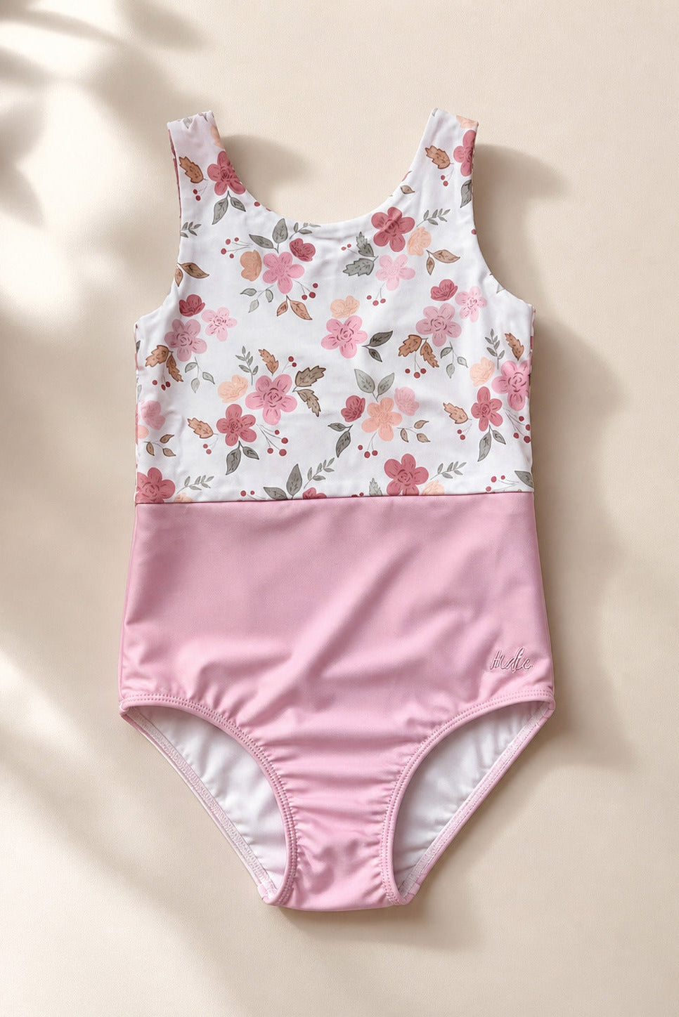LB Girl's Swim Colorblock One Piece (sweet pea)