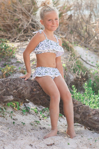 LB Girl's Swim Skirted Ruffle Set (bluebell)