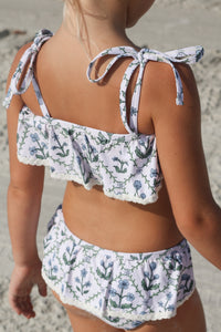 LB Girl's Swim Skirted Ruffle Set (bluebell)